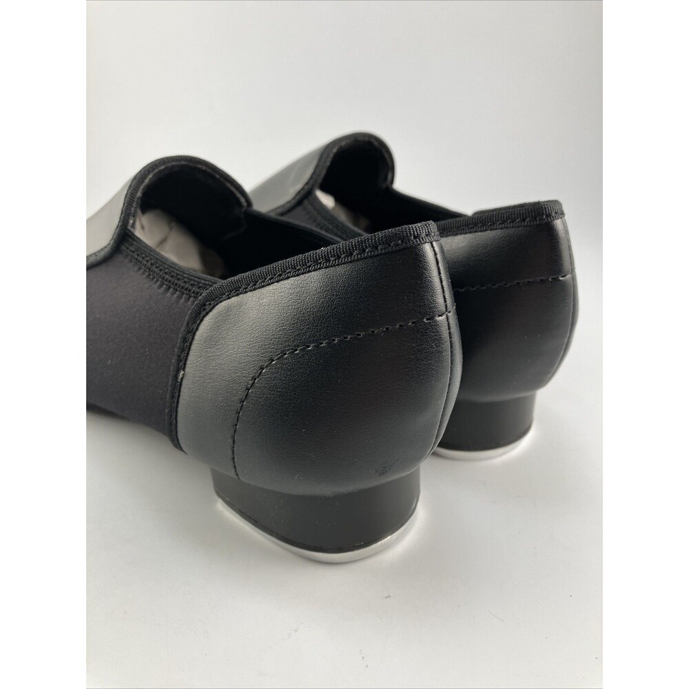Weissman Black Slip-on Tap Dance Shoe black Size 7.5AM Style W1500 - Picture 4 of 9